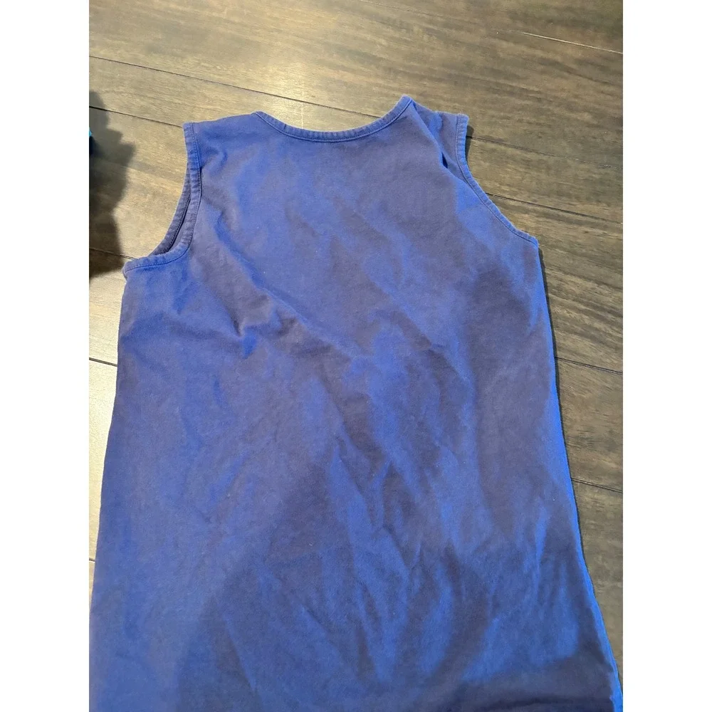 Carters Kid Boys Navy Blue Sleeveless Tank Top Chest Pocket Size 14 Cotton Tee